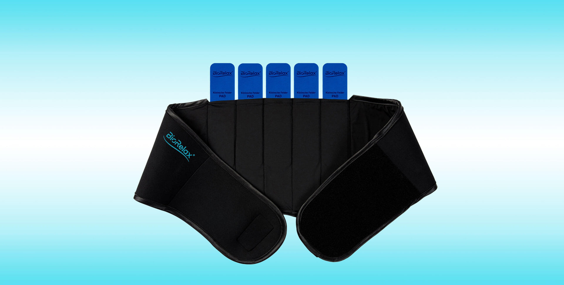 BioRelax Kleinsche Felder Rückenbandage – flexible Tragehilfe für bis zu 5 Pads
