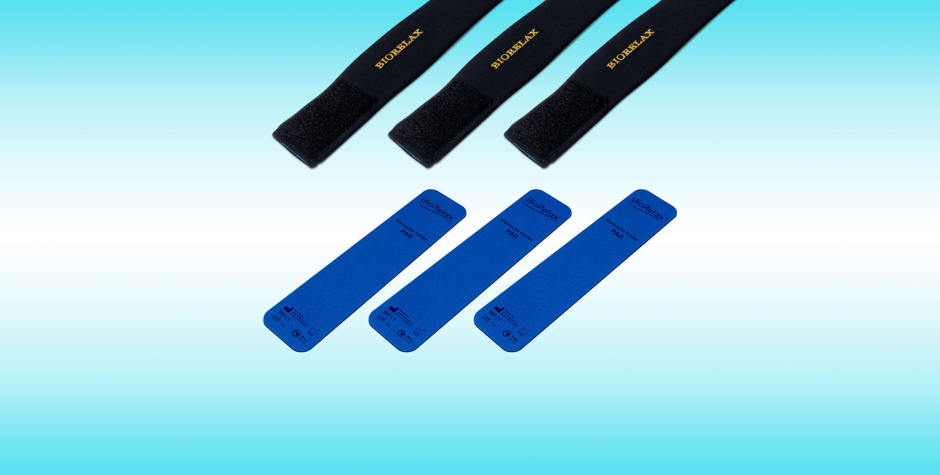 BioRelax Set: 3 x Pad + 3 x Halteband