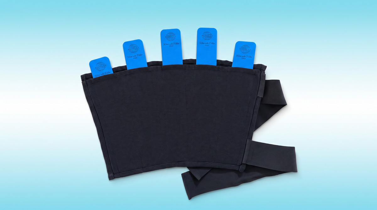 BioRelax Kleinsche Felder Beinbandage – flexible Tragehilfe für bis zu 5 Pads